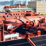 Vista horizontal placas solares, Gotemburgo